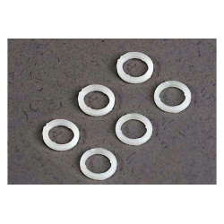 White plastic washers (5x8x1.0mm) (6)